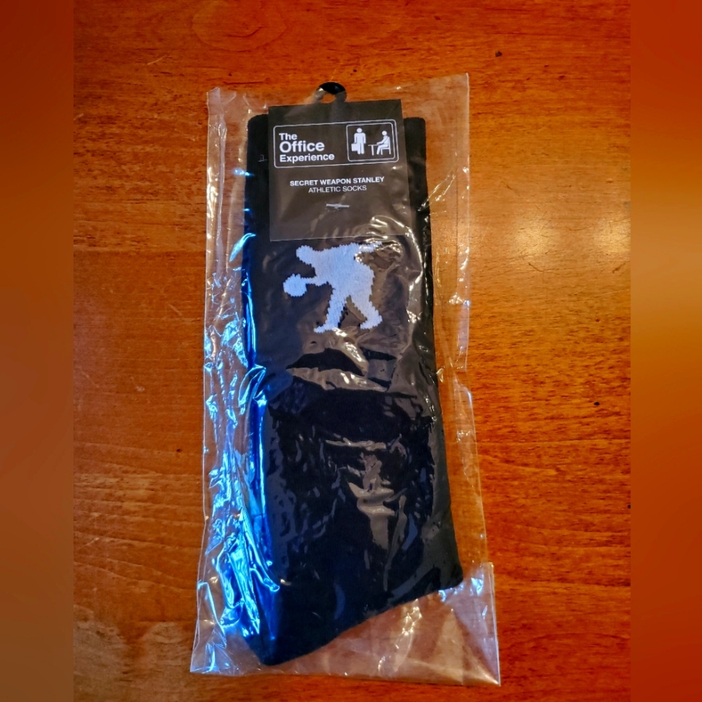 The Office Experience Secret Weapon Stanley athletic socks- black